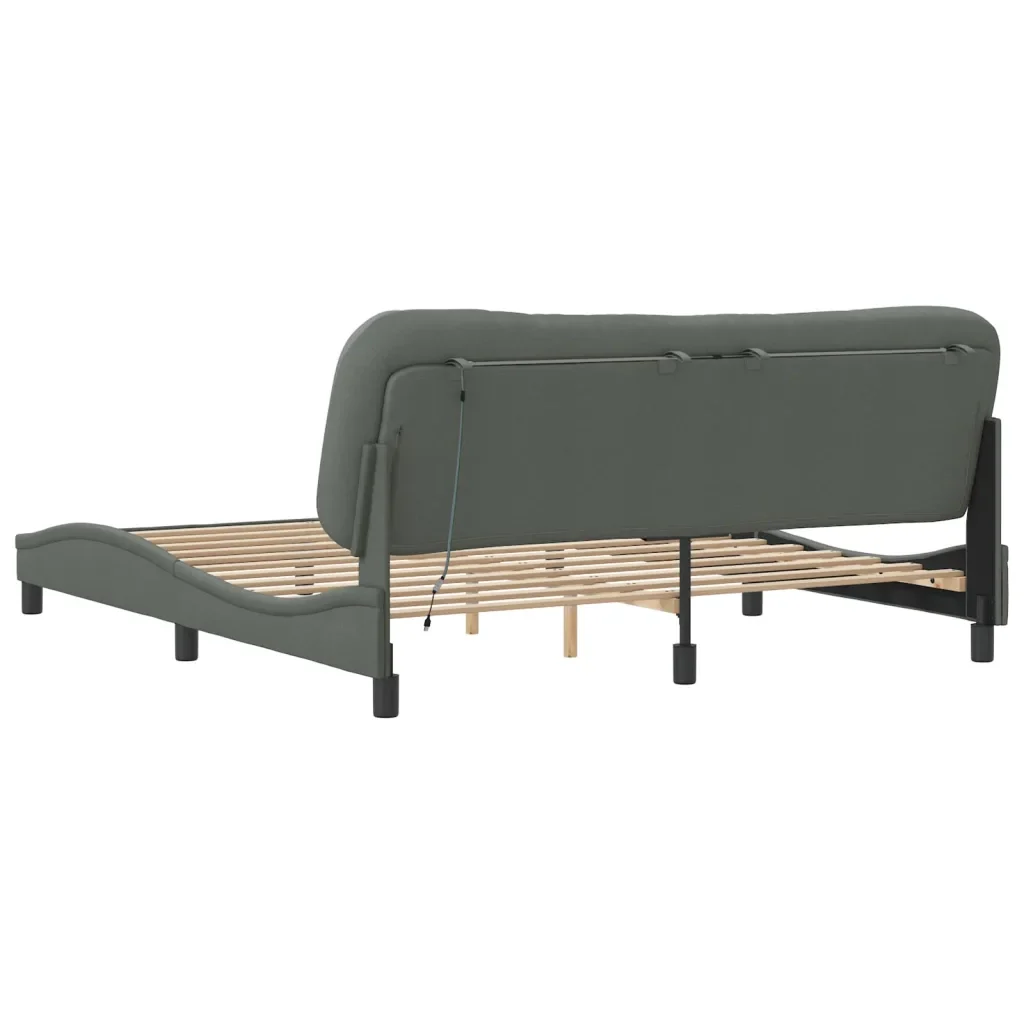 Letto matrimoniale | Letto per adulti | Giroletto con LED senza Materasso Hvar 180x200 cm Tessuto - Image 9