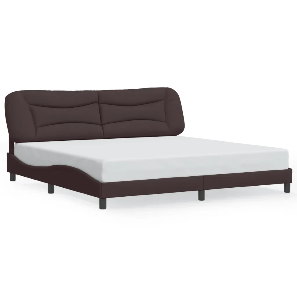 Letto matrimoniale | Letto per adulti | Giroletto con LED senza Materasso Hvar 200x200 cm in Tessuto - Image 5