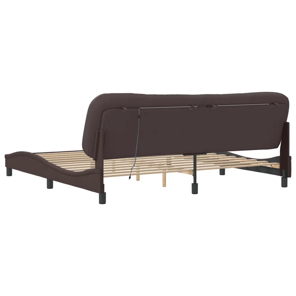 Letto matrimoniale | Letto per adulti | Giroletto con LED senza Materasso Hvar 200x200 cm in Tessuto - Image 9