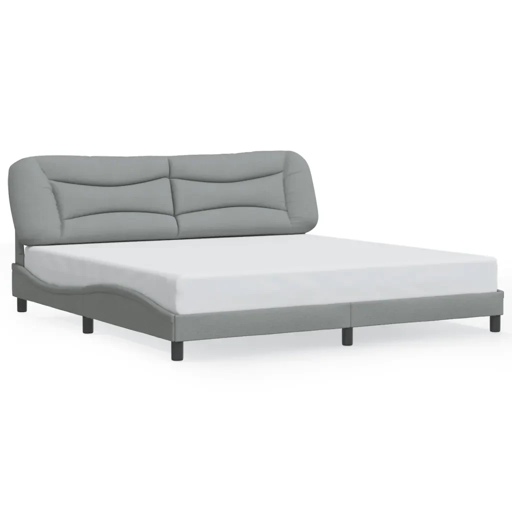 Letto matrimoniale | Letto per adulti | Giroletto con LED senza Materasso Hvar 200x200 cm Tessuto - Image 5
