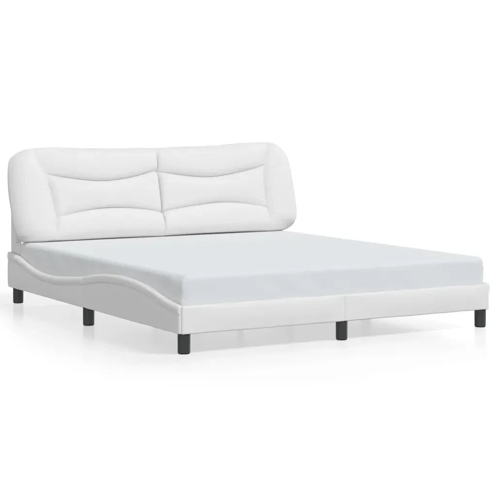 Letto matrimoniale | Letto per adulti | Giroletto con LED senza Materasso Hvar Bianco 180x200 cm - Image 5