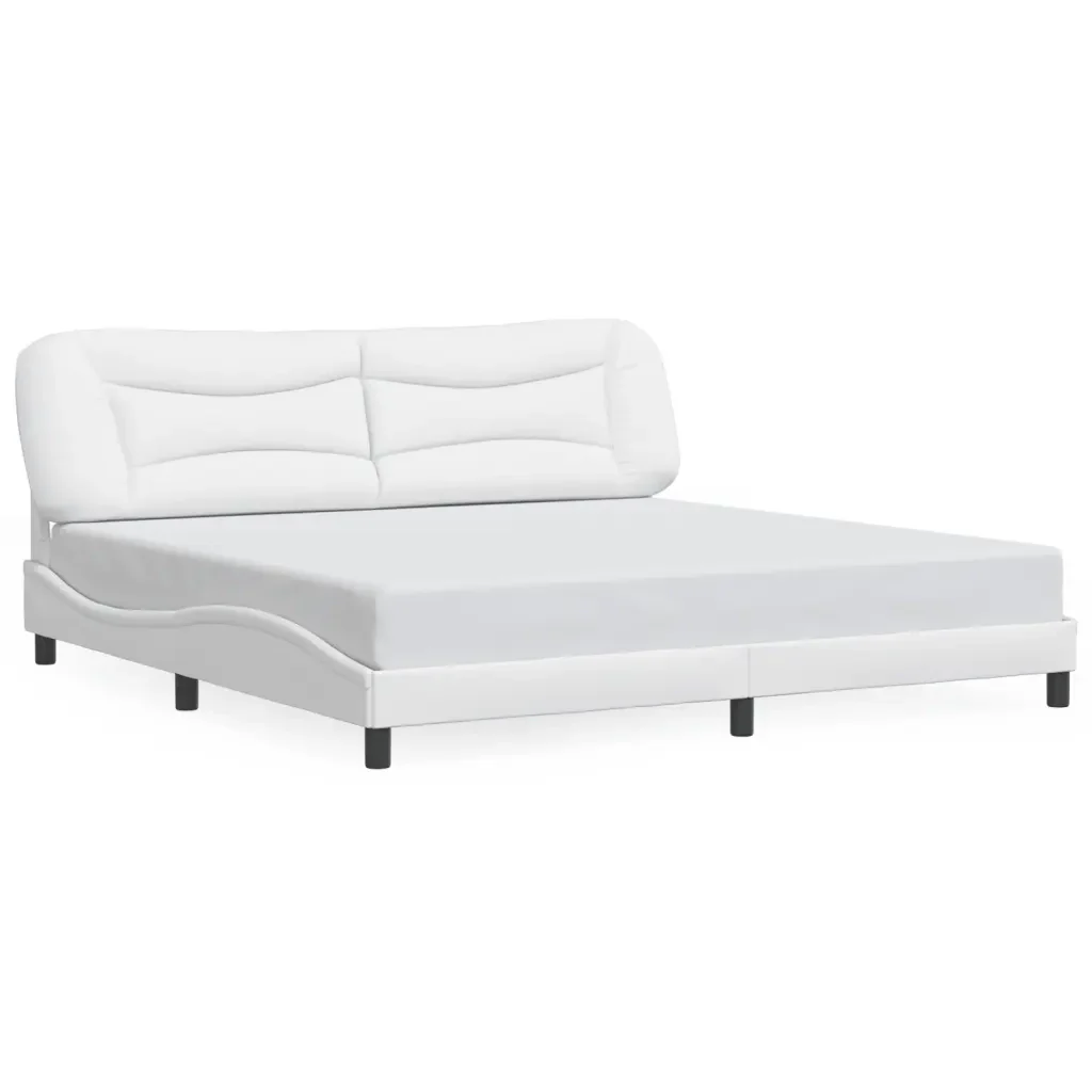 Letto matrimoniale | Letto per adulti | Giroletto con LED senza Materasso Hvar Bianco 200x200 cm - Image 5