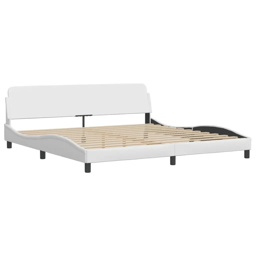 Letto matrimoniale | Letto per adulti | Giroletto con LED senza Materasso Hvar Bianco 200x200 cm - Image 7