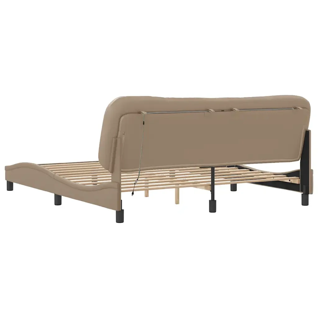 Letto matrimoniale | Letto per adulti | Giroletto con LED senza Materasso Hvar Cappuccino 180x200 cm - Image 10