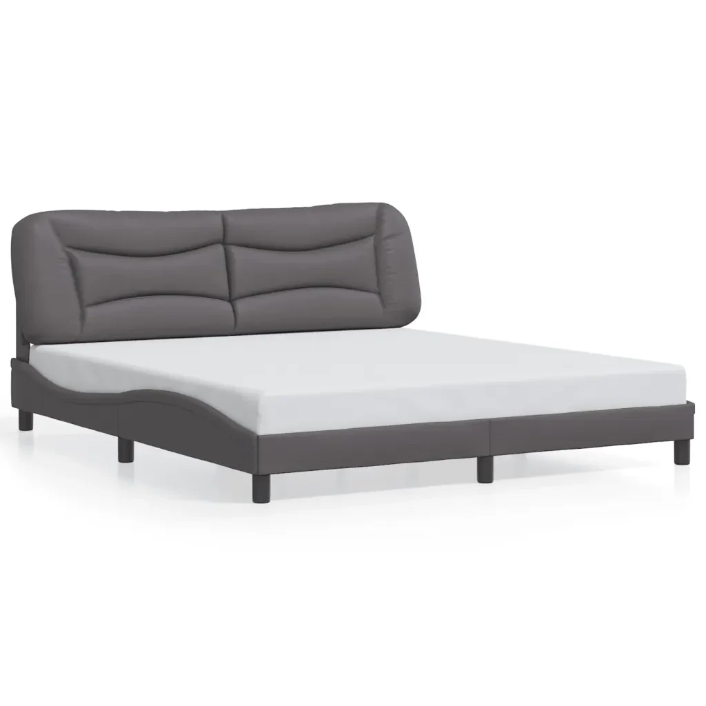 Letto matrimoniale | Letto per adulti | Giroletto con LED senza Materasso Hvar Grigio 180x200 cm - Image 5