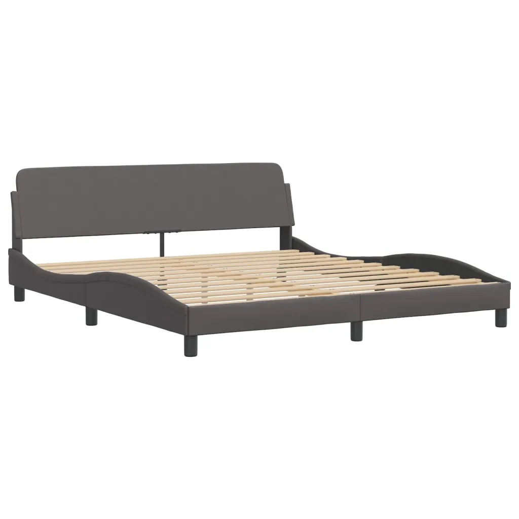 Letto matrimoniale | Letto per adulti | Giroletto con LED senza Materasso Hvar Grigio 180x200 cm - Image 7