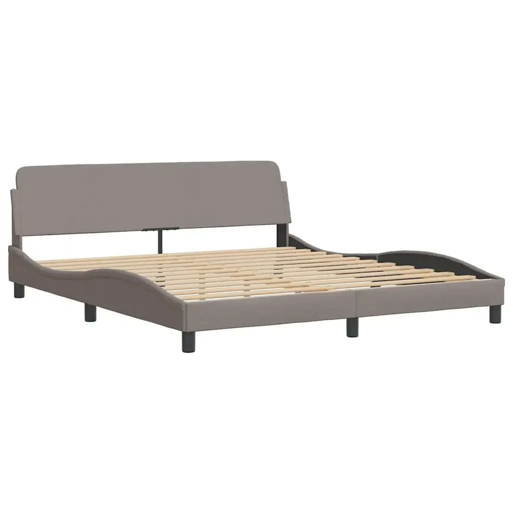 Letto matrimoniale | Letto per adulti | Giroletto con LED senza Materasso Hvar Tortora 180x200 cm in Tessuto - Image 7