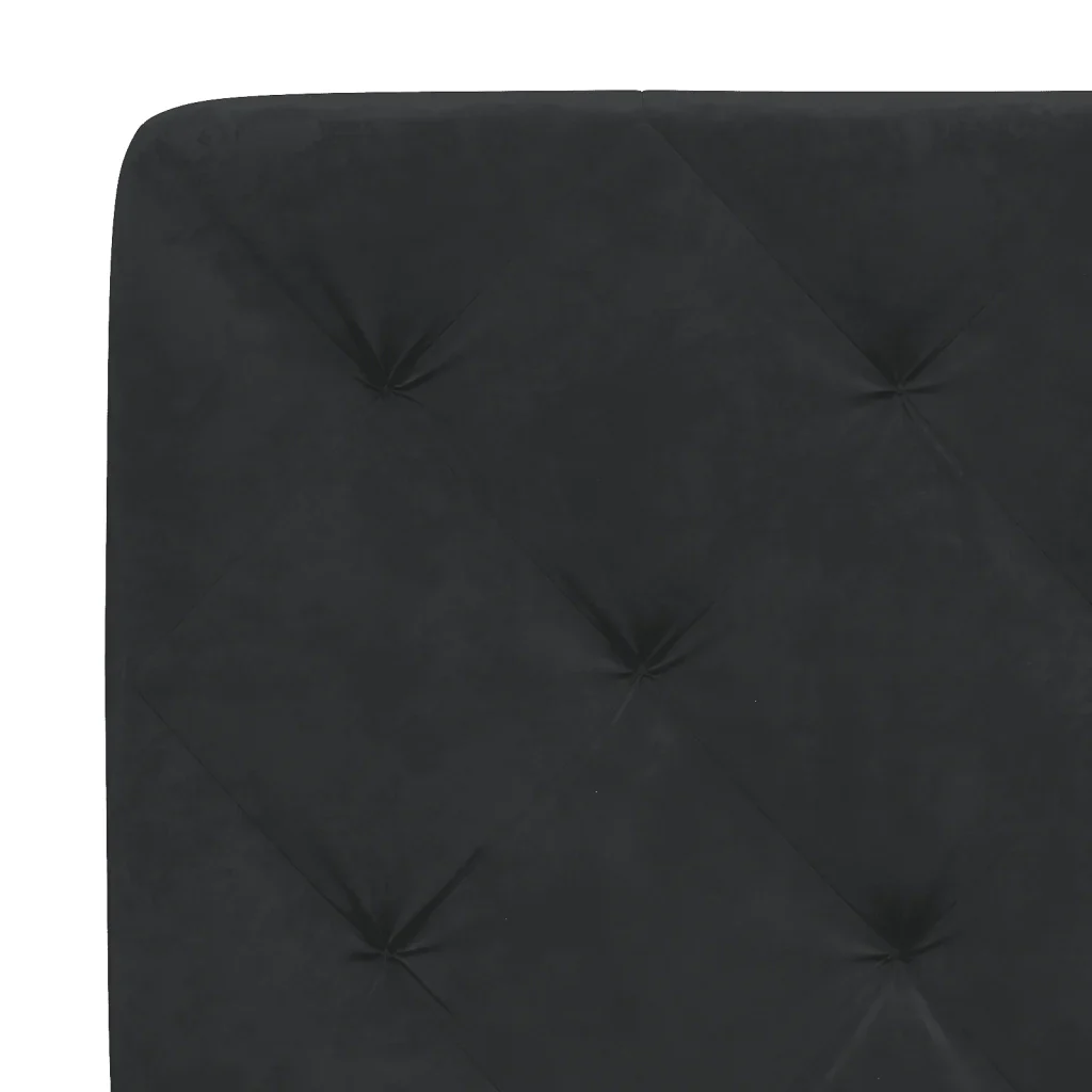 Letto matrimoniale | Letto per adulti | Giroletto con LED senza Materasso Nero 120x200 cm in Velluto - Image 10