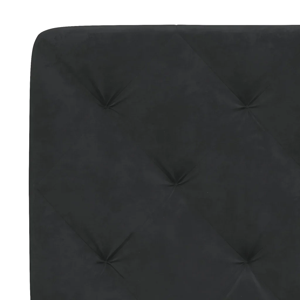 Letto matrimoniale | Letto per adulti | Giroletto con LED senza Materasso Nero 180x200 cm in Velluto - Image 10