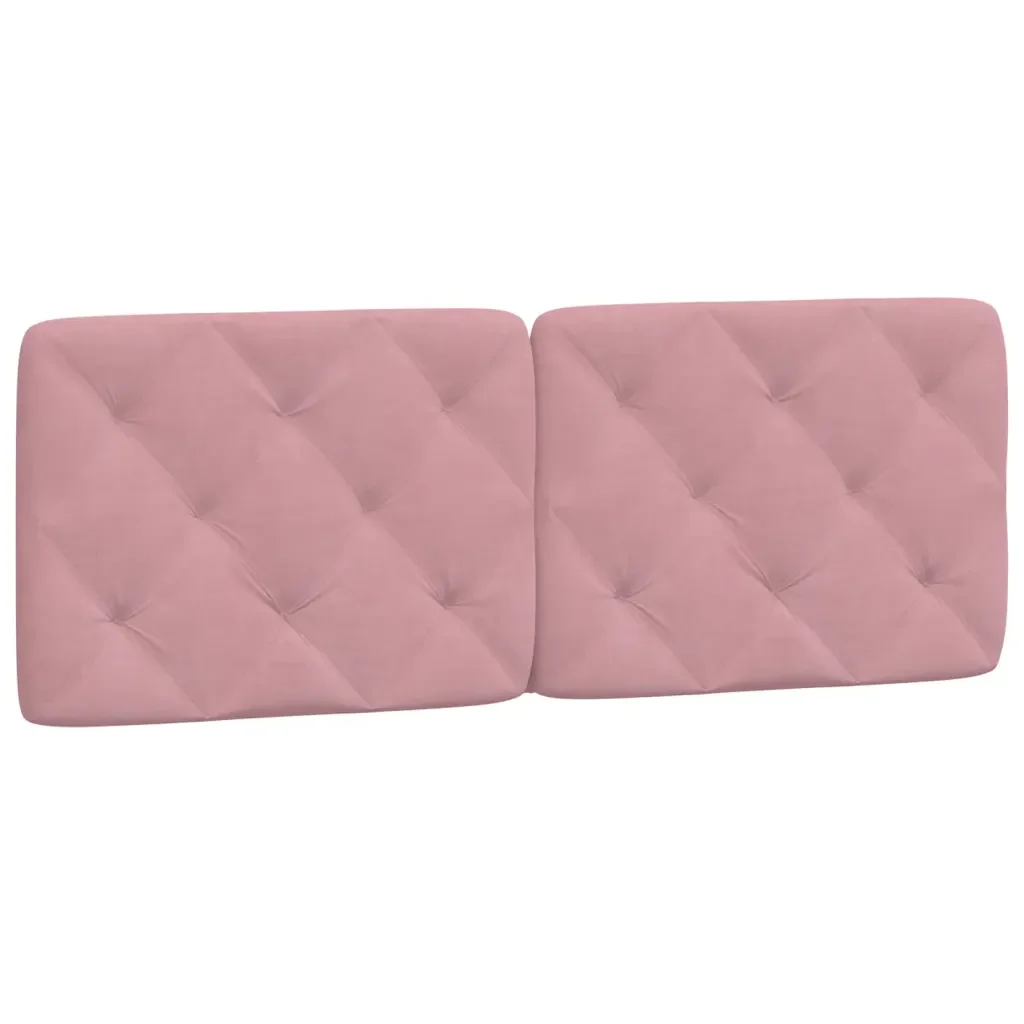 Letto matrimoniale | Letto per adulti | Giroletto con LED senza Materasso Rosa 140x190 cm in Velluto - Image 9