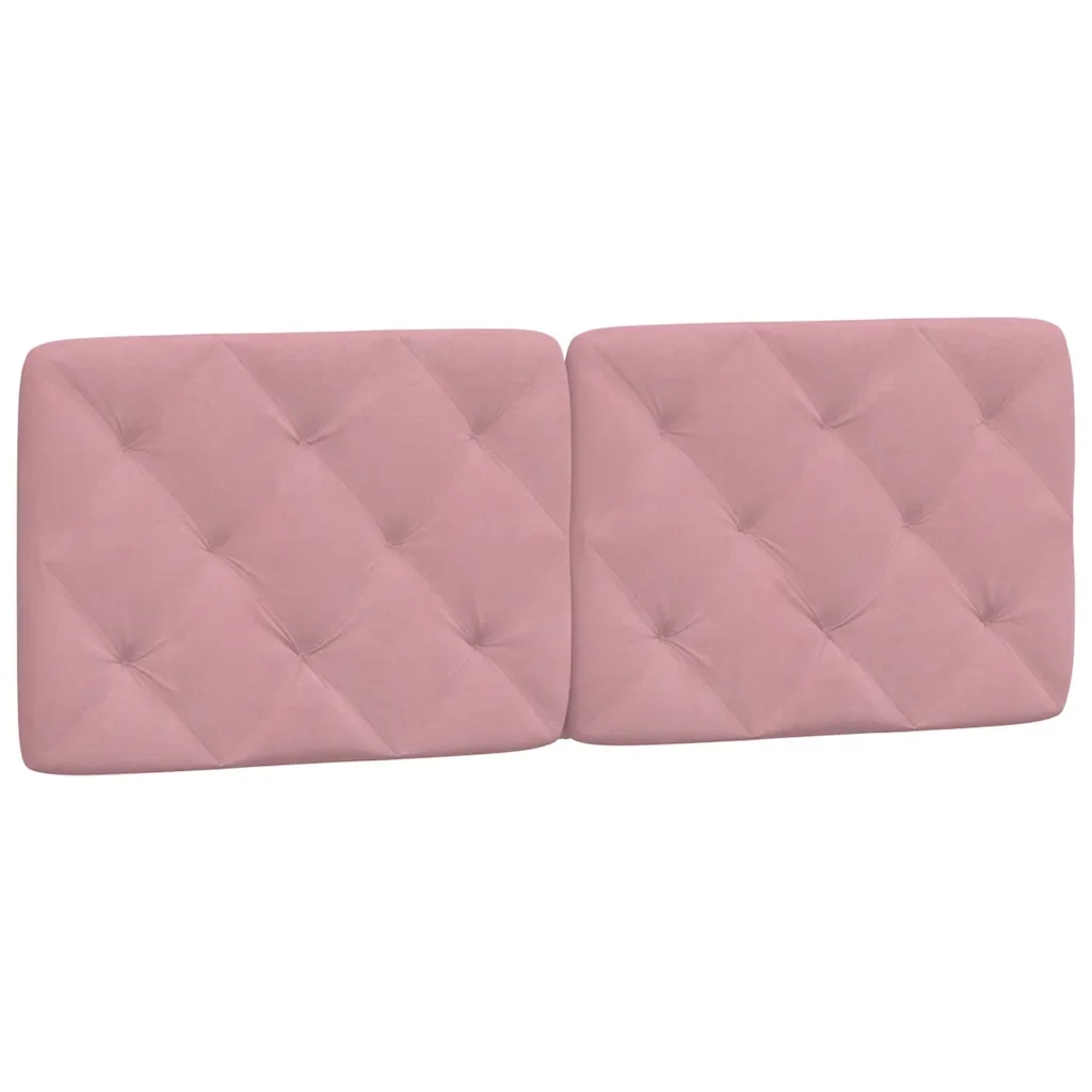 Letto matrimoniale | Letto per adulti | Giroletto con LED senza Materasso Rosa 140x200 cm in Velluto - Image 9