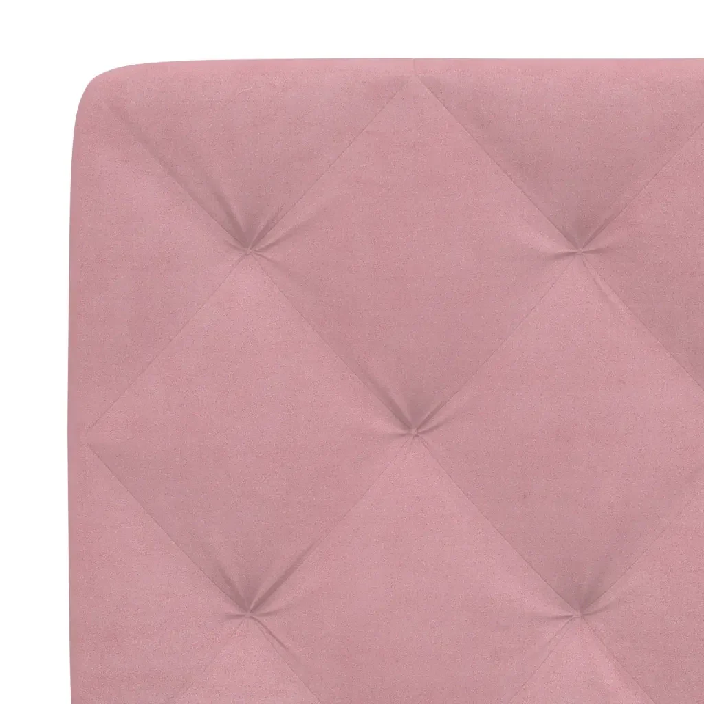 Letto matrimoniale | Letto per adulti | Giroletto con LED senza Materasso Rosa 160x200 cm in Velluto - Image 10
