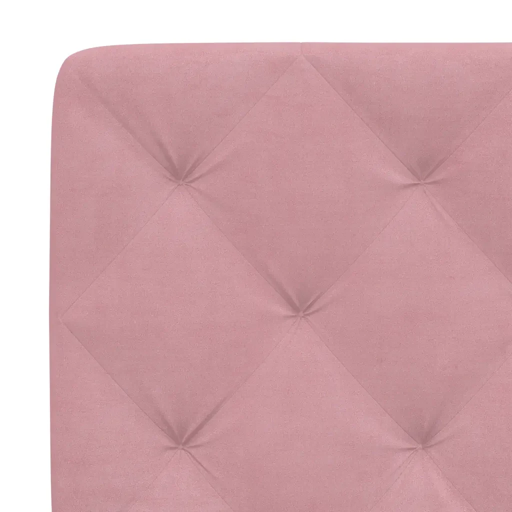 Letto matrimoniale | Letto per adulti | Giroletto con LED senza Materasso Rosa 180x200 cm in Velluto - Image 10