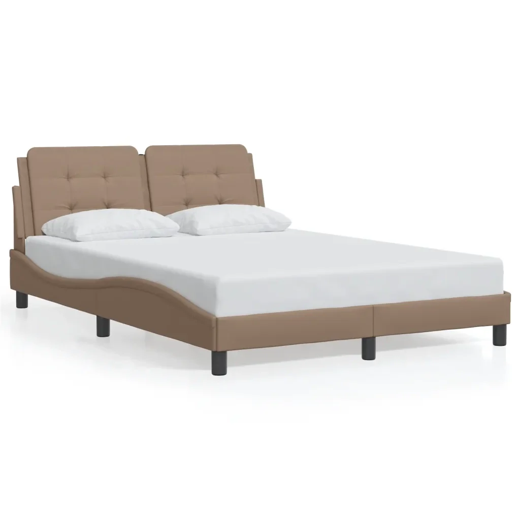 Letto matrimoniale | Letto per adulti | Giroletto con LED senza Materasso Zadar Cappuccino 140x190 cm - Image 5