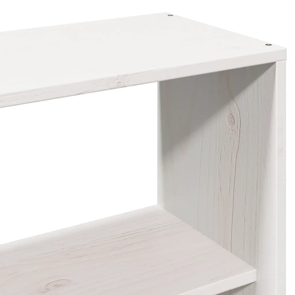 Letto matrimoniale | Letto per adulti | Giroletto con Libreria senza Materasso 180x200 cm in Legno Pino - Image 10