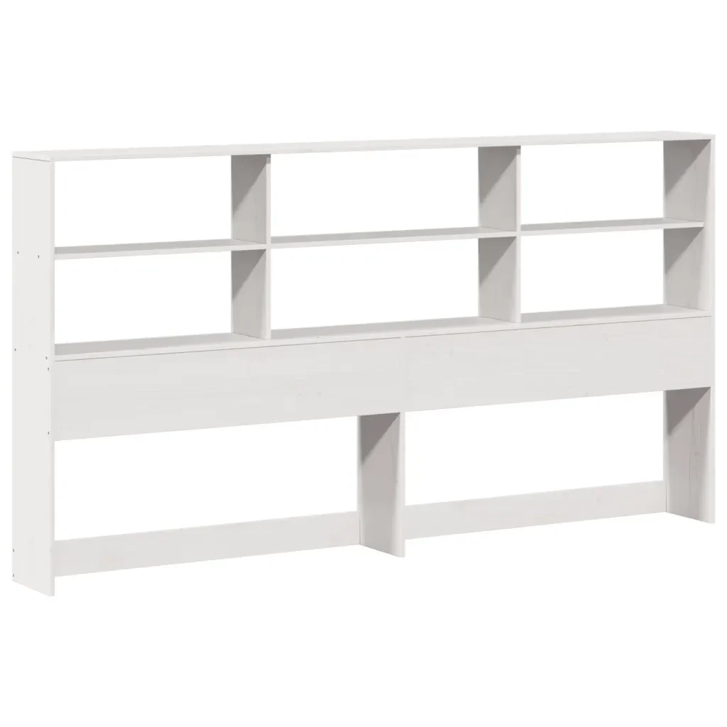 Letto matrimoniale | Letto per adulti | Giroletto con Libreria senza Materasso 180x200 cm in Legno Pino - Image 6