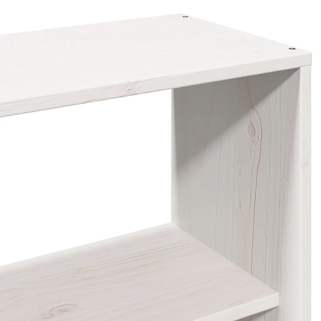 Letto matrimoniale | Letto per adulti | Giroletto con Libreria senza Materasso 180x200 cm in Legno Pino - Image 10