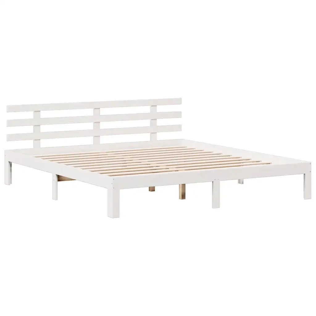 Letto matrimoniale | Letto per adulti | Giroletto con Libreria senza Materasso 180x200 cm in Legno Pino - Image 8