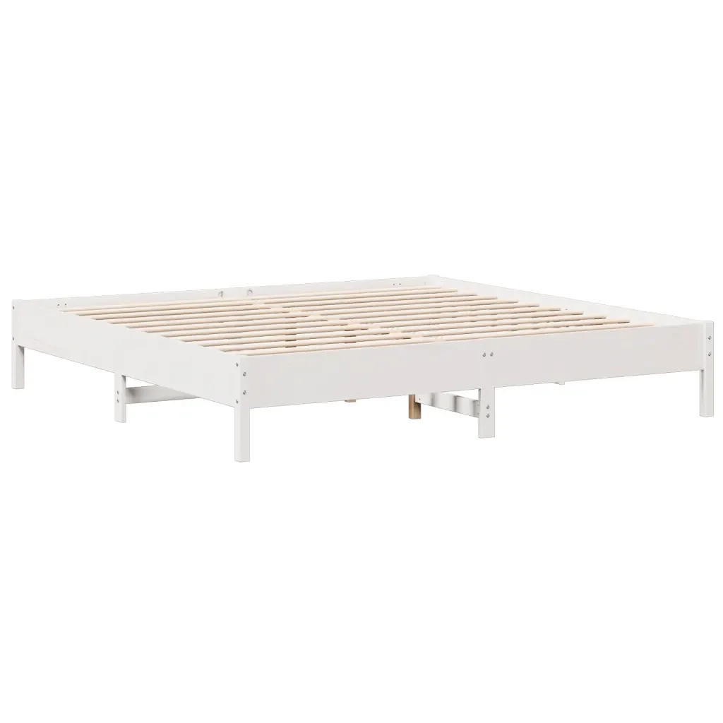 Letto matrimoniale | Letto per adulti | Giroletto con Libreria senza Materasso 180x200 cm in Legno Pino - Image 8