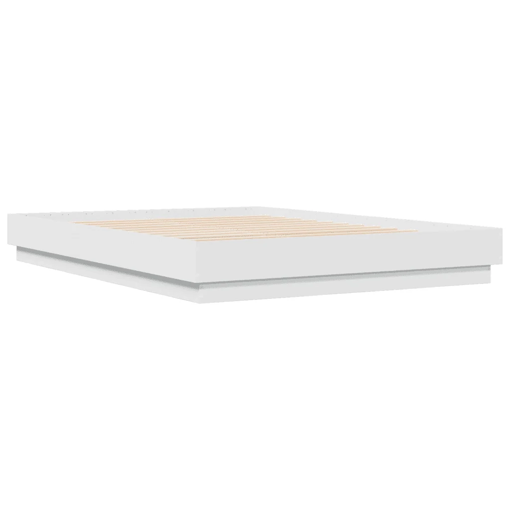 Letto matrimoniale | Letto per adulti | Giroletto con Luci LED Bianco 150x200 cm - Image 8