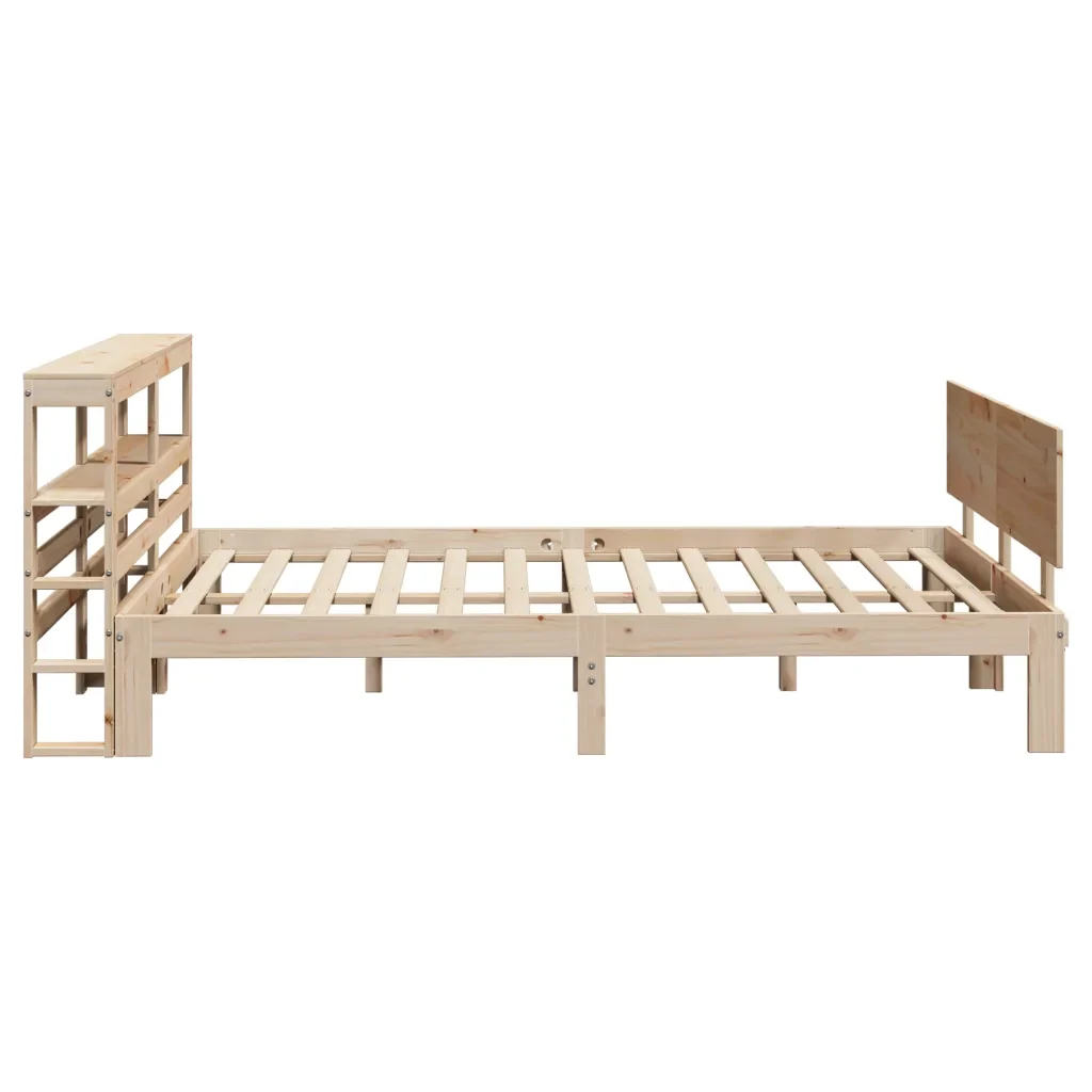Letto matrimoniale | Letto per adulti | Giroletto con Testiera 120x190 cm in Legno Massello di Pino - Image 5