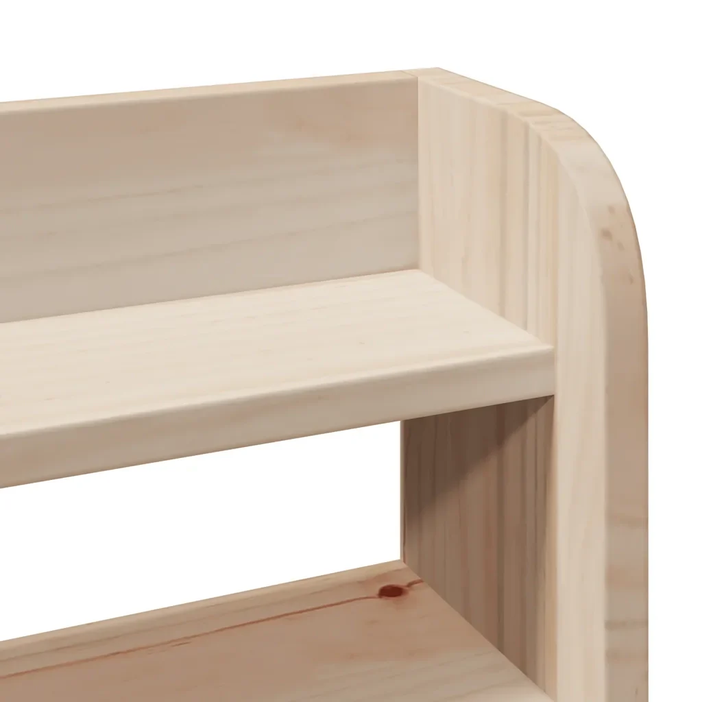 Letto matrimoniale | Letto per adulti | Giroletto con Testiera 135x190 cm in Legno Massello di Pino - Image 10