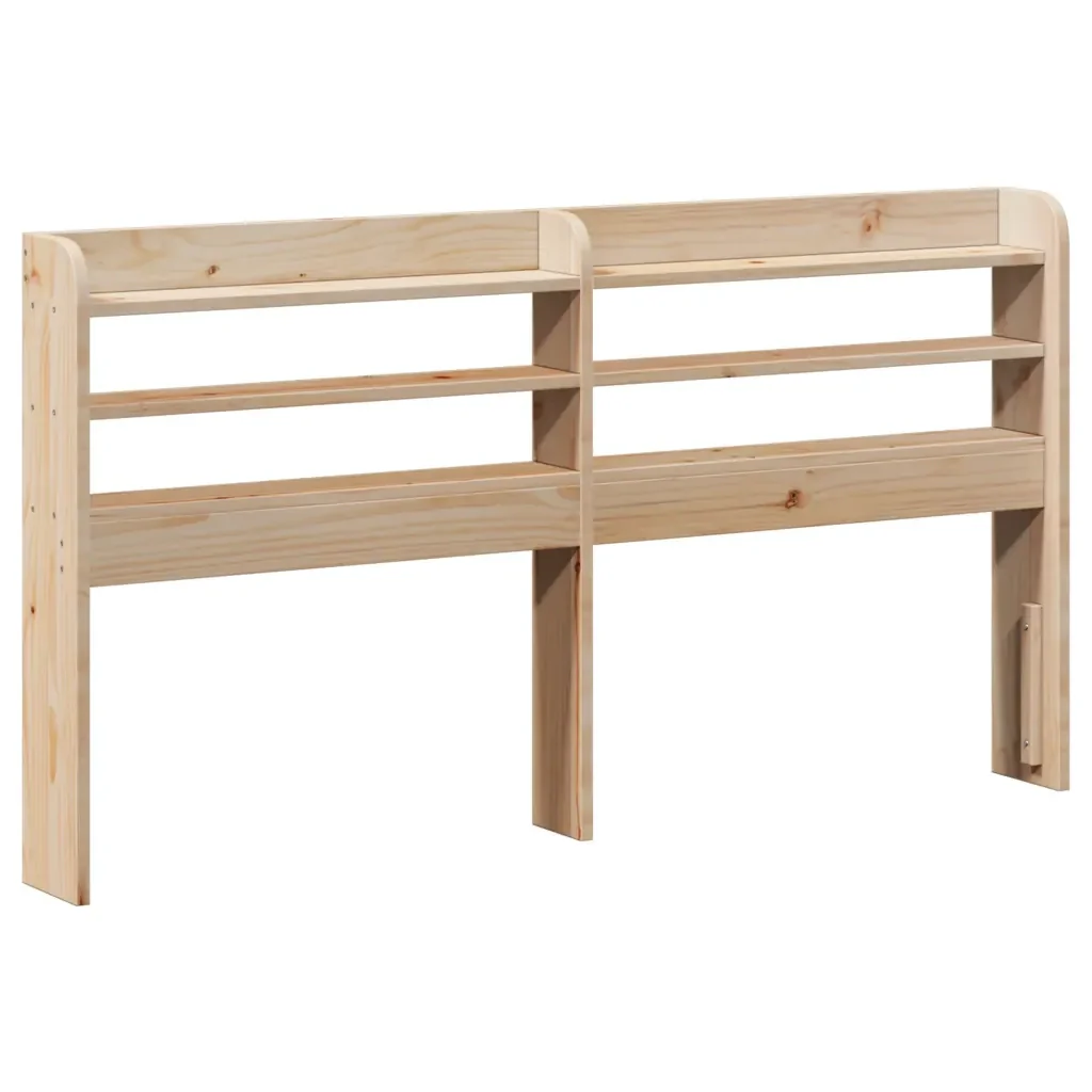 Letto matrimoniale | Letto per adulti | Giroletto con Testiera 135x190 cm in Legno Massello di Pino - Image 6