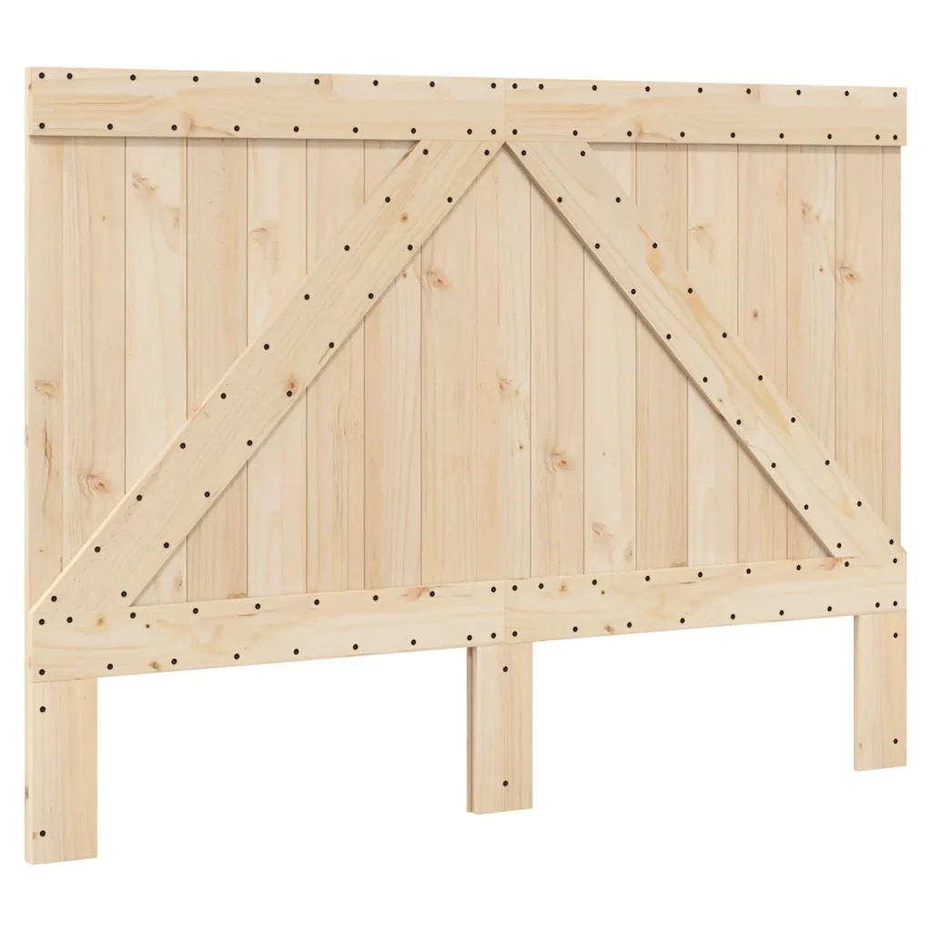 Letto matrimoniale | Letto per adulti | Giroletto con Testiera 140x200 cm in Legno Massello di Pino - Image 6