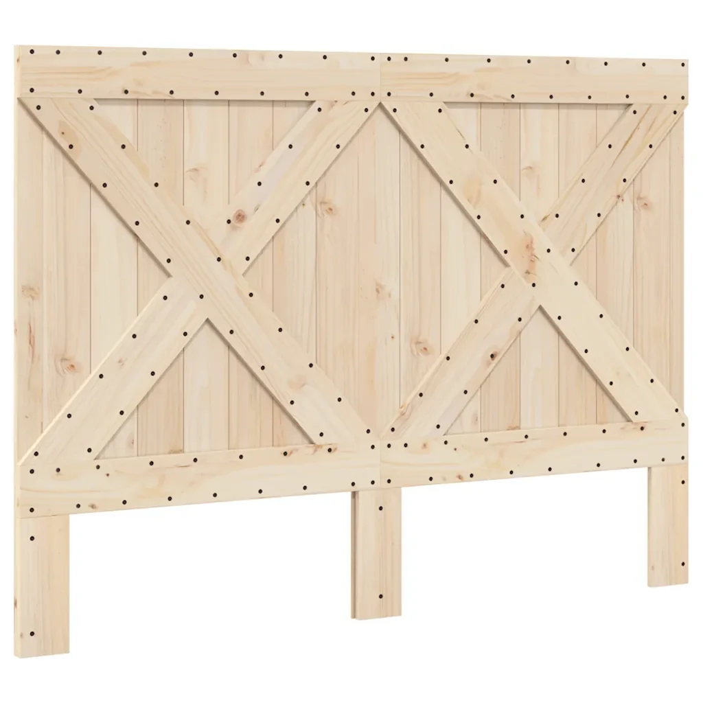 Letto matrimoniale | Letto per adulti | Giroletto con Testiera 140x200 cm in Legno Massello di Pino - Image 6