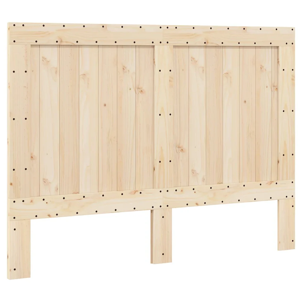 Letto matrimoniale | Letto per adulti | Giroletto con Testiera 140x200 cm in Legno Massello di Pino - Image 6