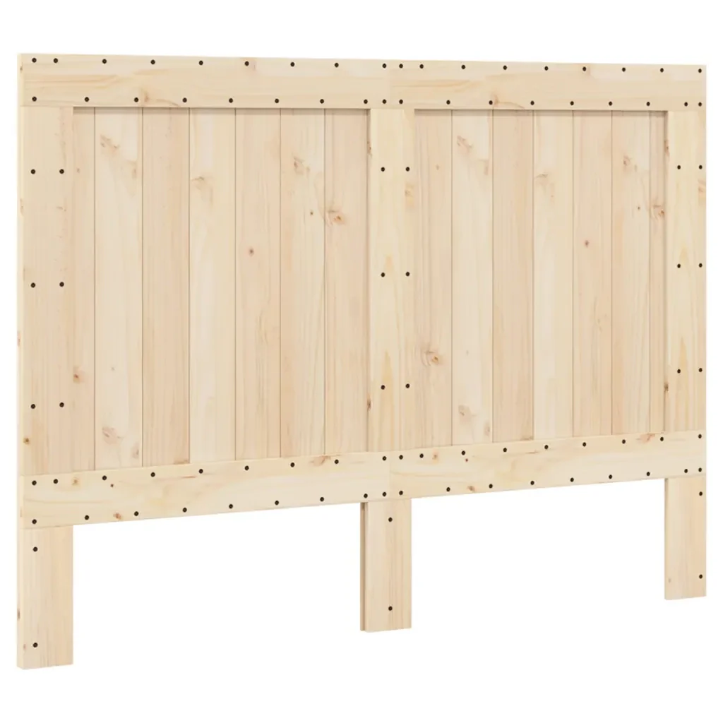 Letto matrimoniale | Letto per adulti | Giroletto con Testiera 140x200 cm in Legno Massello di Pino - Image 6