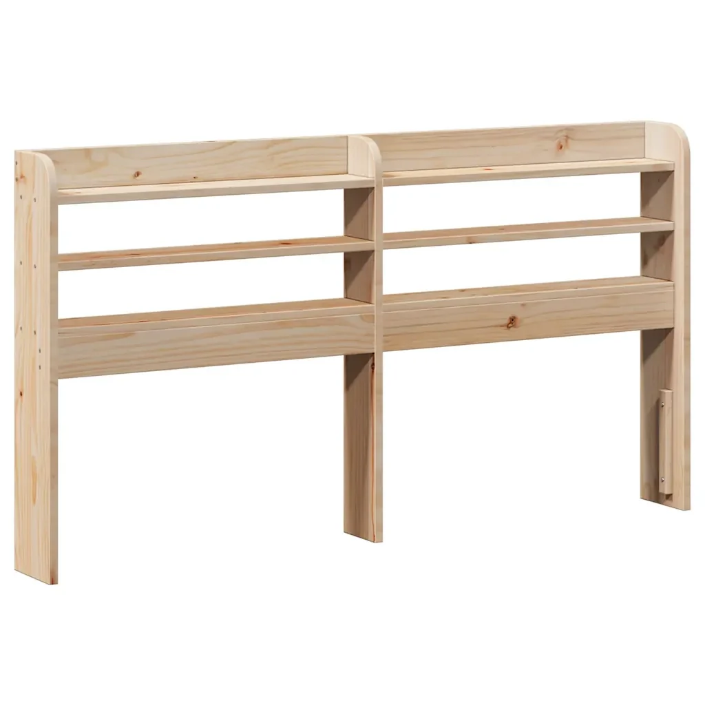 Letto matrimoniale | Letto per adulti | Giroletto con Testiera 150x200 cm in Legno Massello di Pino - Image 5