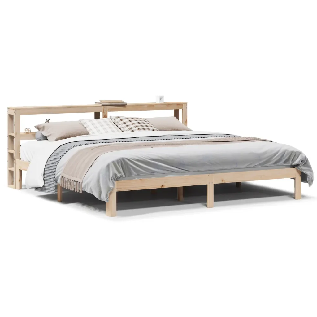 Letto matrimoniale | Letto per adulti | Giroletto con Testiera 180x200 cm Massello Pino