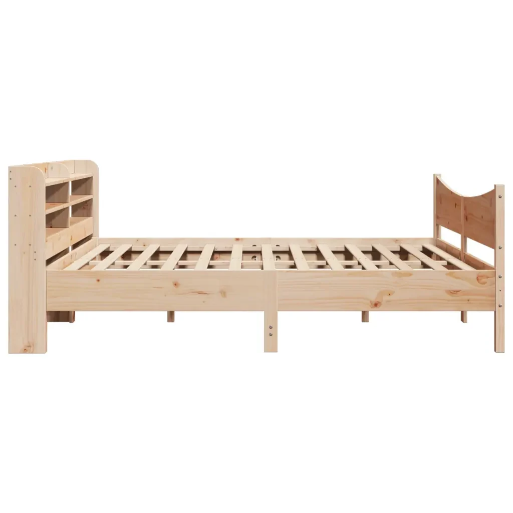 Letto matrimoniale | Letto per adulti | Giroletto con Testiera 180x200 cm Massello Pino - Image 7