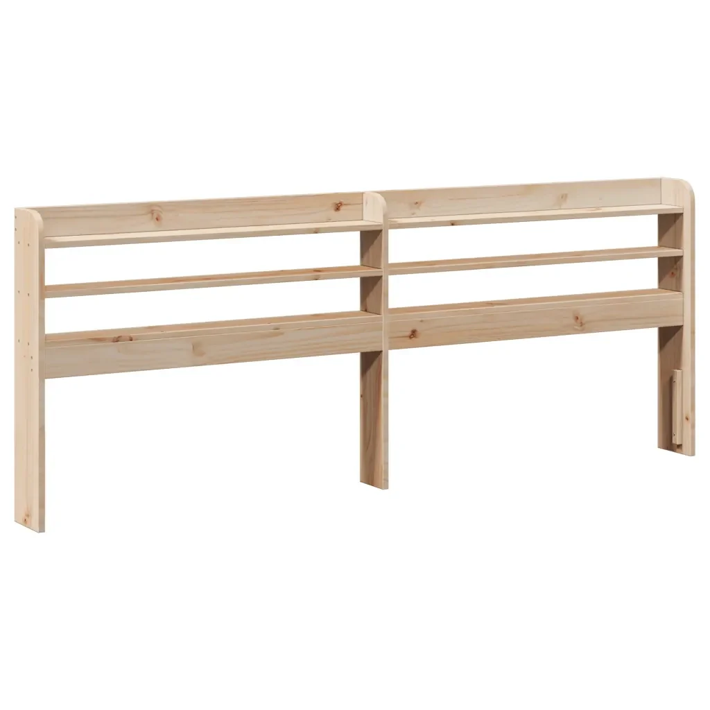Letto matrimoniale | Letto per adulti | Giroletto con Testiera 200x200 cm in Legno Massello di Pino - Image 8