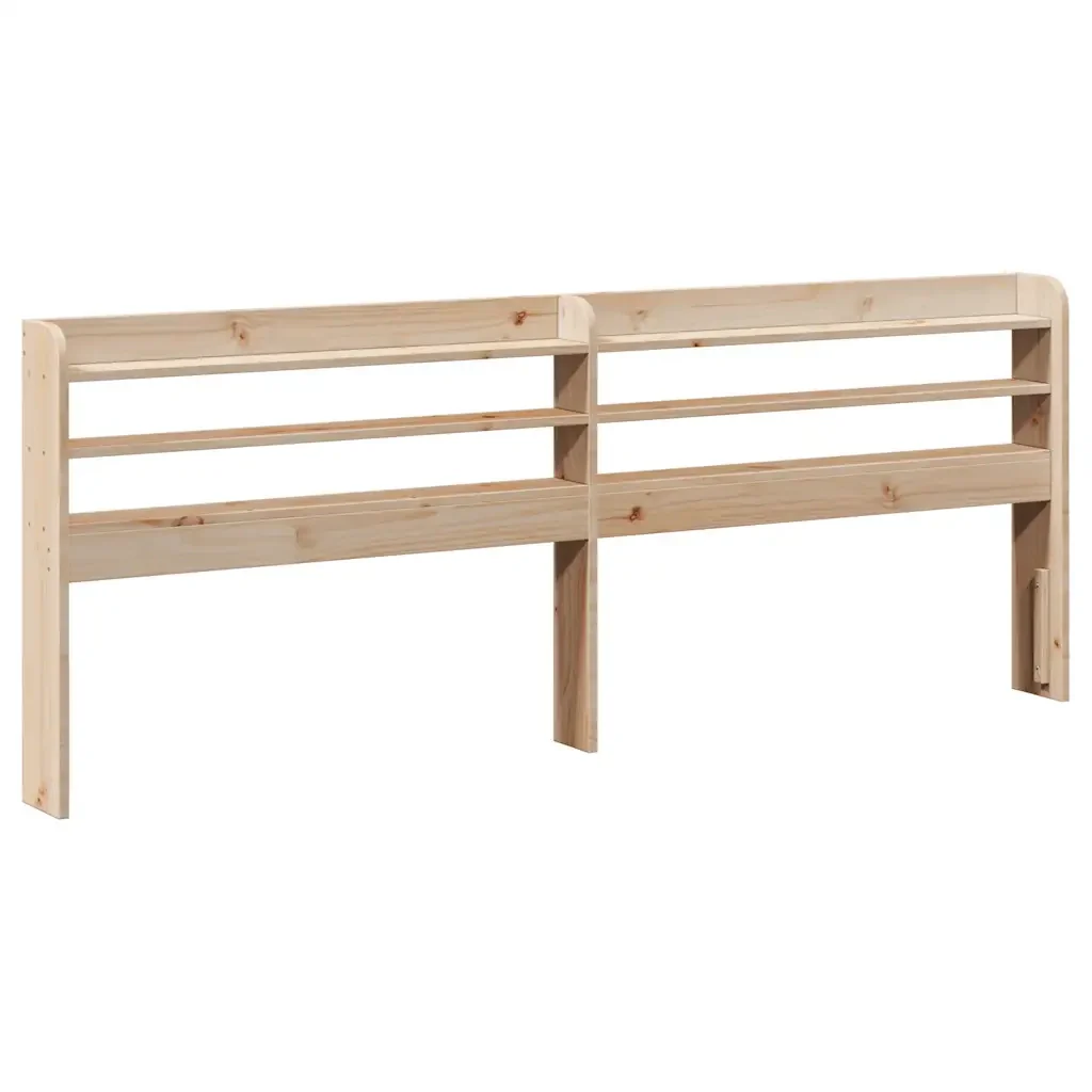 Letto matrimoniale | Letto per adulti | Giroletto con Testiera 200x200 cm in Legno Massello di Pino - Image 6
