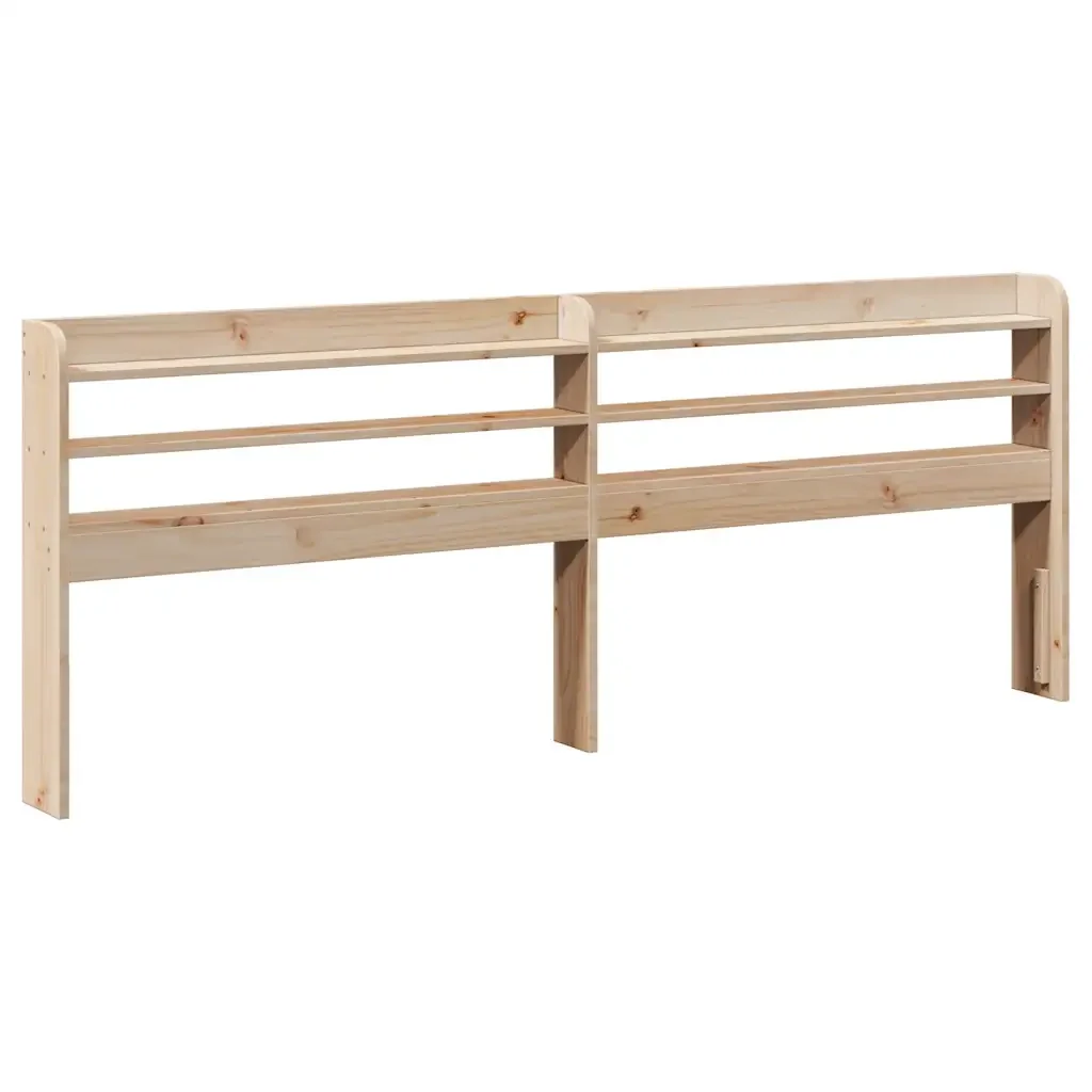 Letto matrimoniale | Letto per adulti | Giroletto con Testiera 200x200 cm in Legno Massello di Pino - Image 6