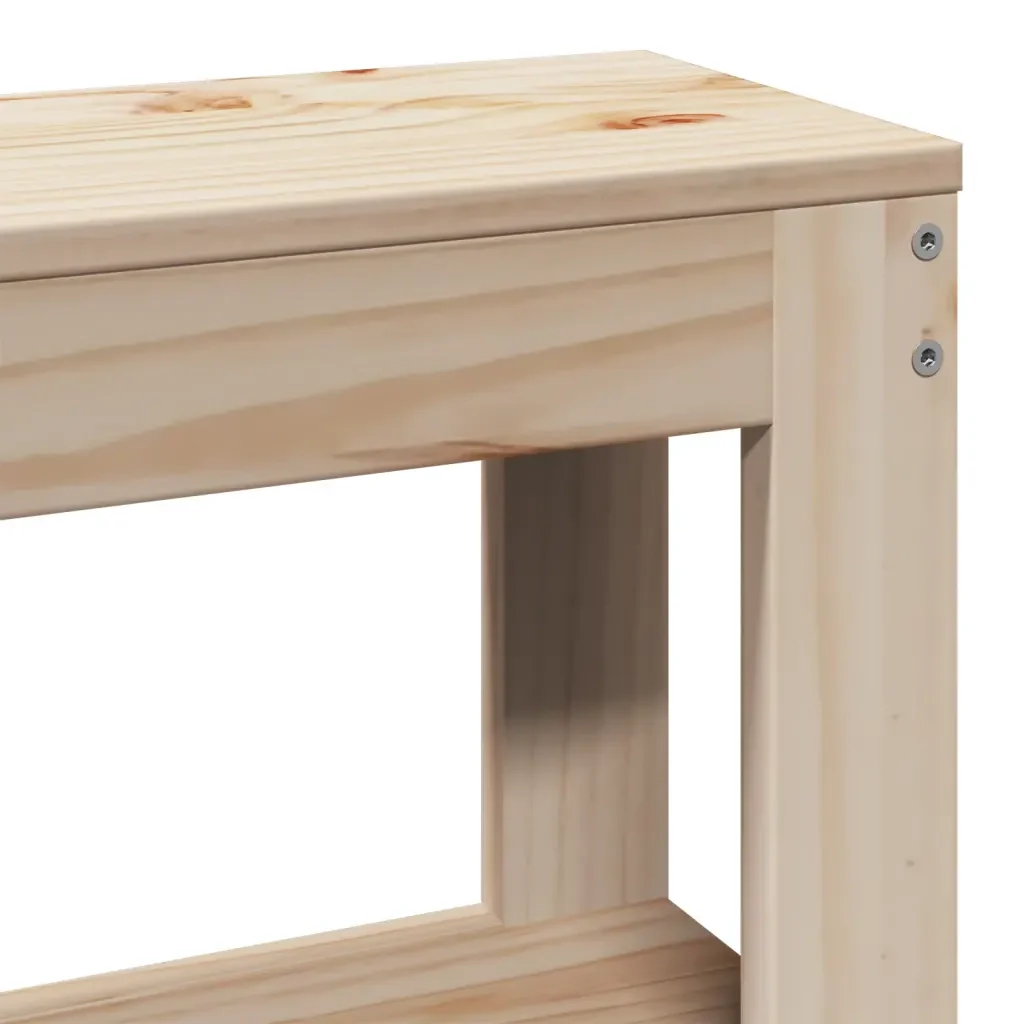 Letto matrimoniale | Letto per adulti | Giroletto con Testiera 200x200 cm in Legno Massello di Pino - Image 9