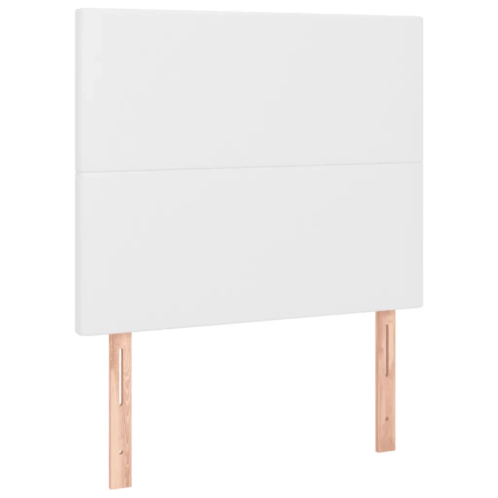 Letto matrimoniale | Letto per adulti | Giroletto con Testiera Bianco 120x200 cm in Similpelle - Image 9
