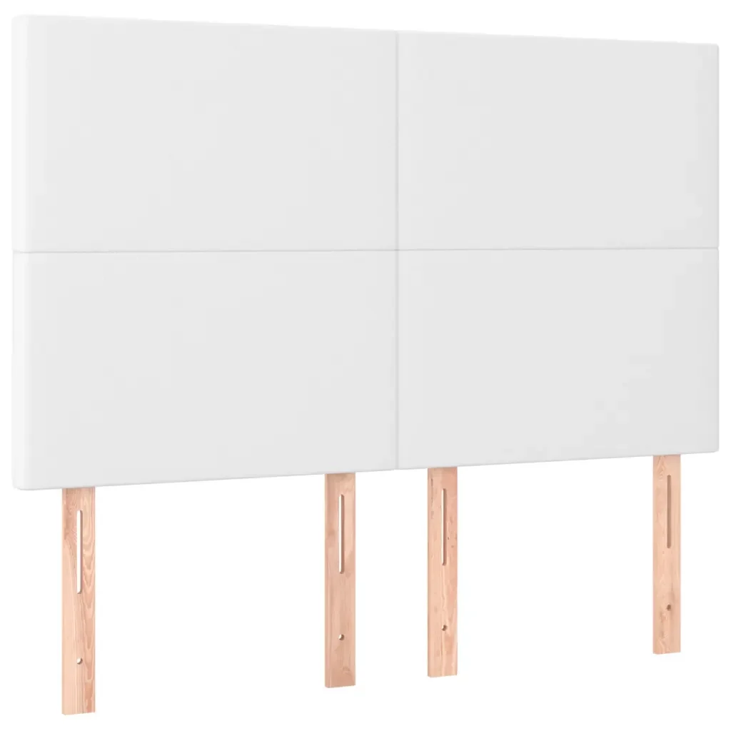 Letto matrimoniale | Letto per adulti | Giroletto con Testiera Bianco 140x190 cm in Similpelle - Image 9