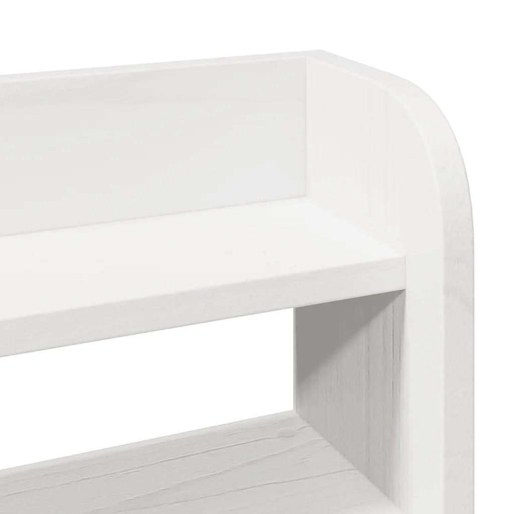 Letto matrimoniale | Letto per adulti | Giroletto con Testiera Bianco 150x200 cm Legno Massello di Pino - Image 10