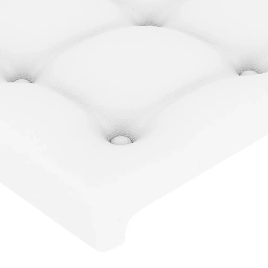 Letto matrimoniale | Letto per adulti | Giroletto con Testiera Bianco 160x200 cm in Similpelle - Image 10