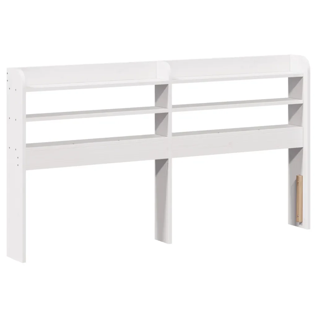 Letto matrimoniale | Letto per adulti | Giroletto con Testiera Bianco 160x200 cm Legno Massello di Pino - Image 6
