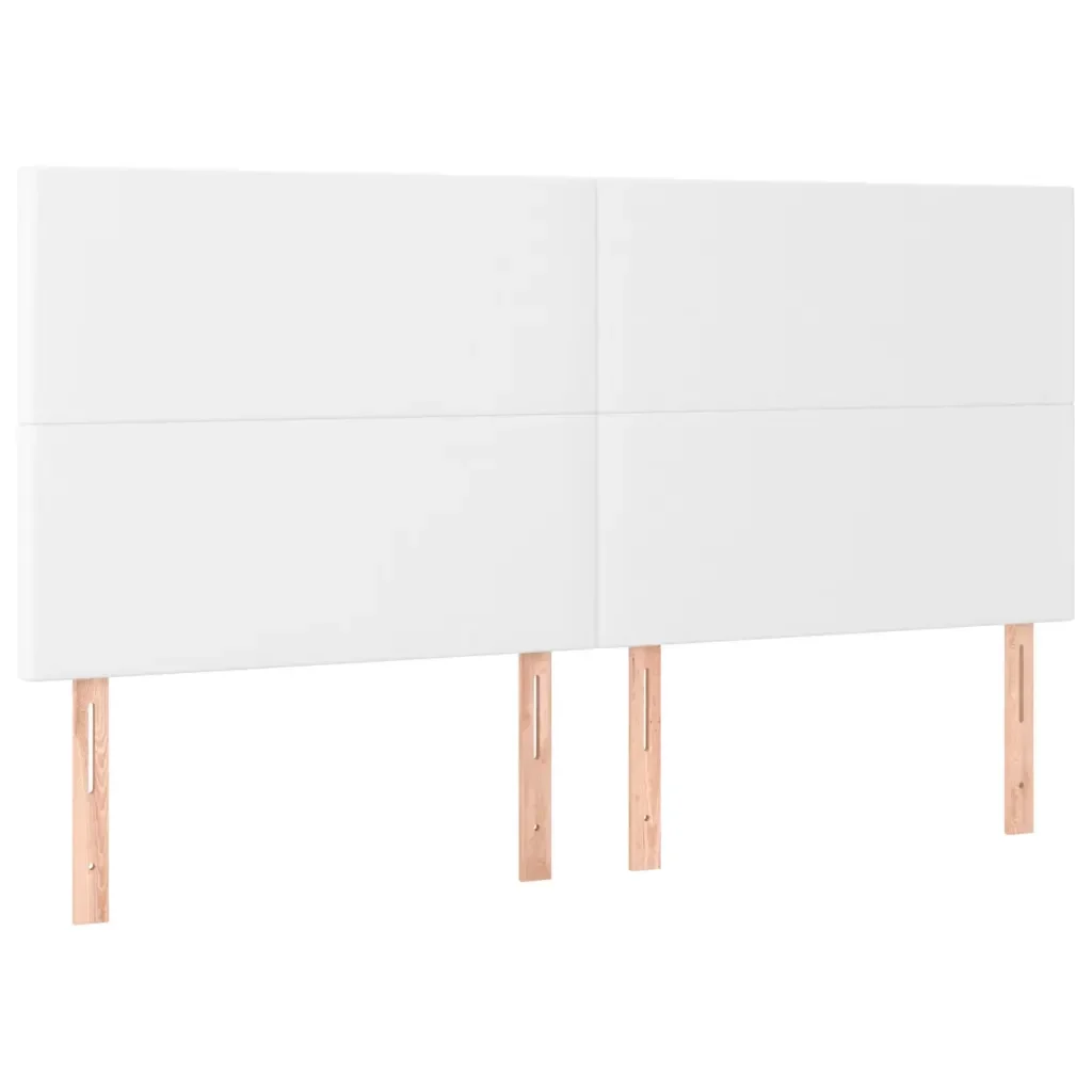 Letto matrimoniale | Letto per adulti | Giroletto con Testiera Bianco 200x200 cm in Similpelle - Image 9