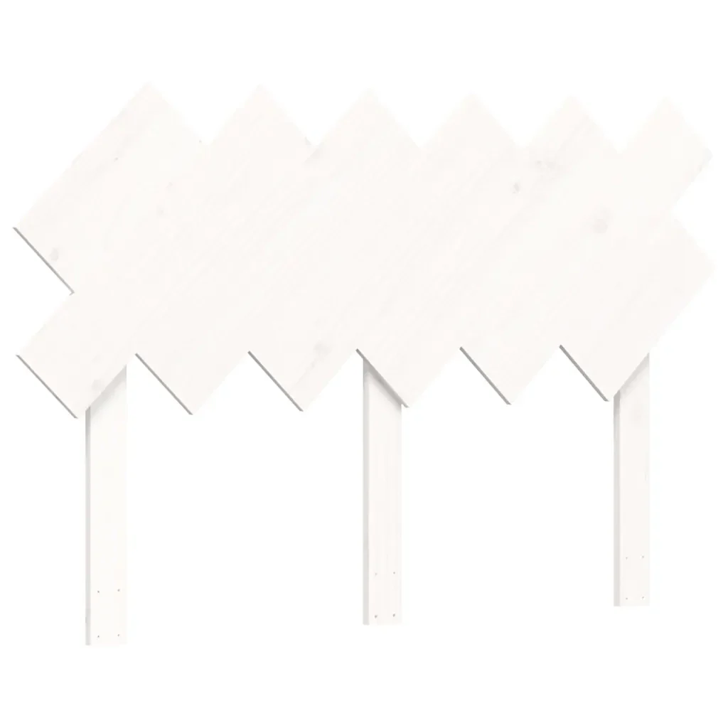Letto matrimoniale | Letto per adulti | Giroletto con Testiera Bianco Double in Legno Massello - Image 10