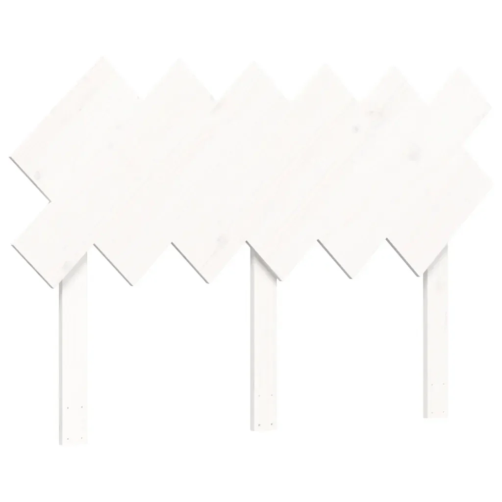 Letto matrimoniale | Letto per adulti | Giroletto con Testiera Bianco Small Double Legno Massello - Image 8
