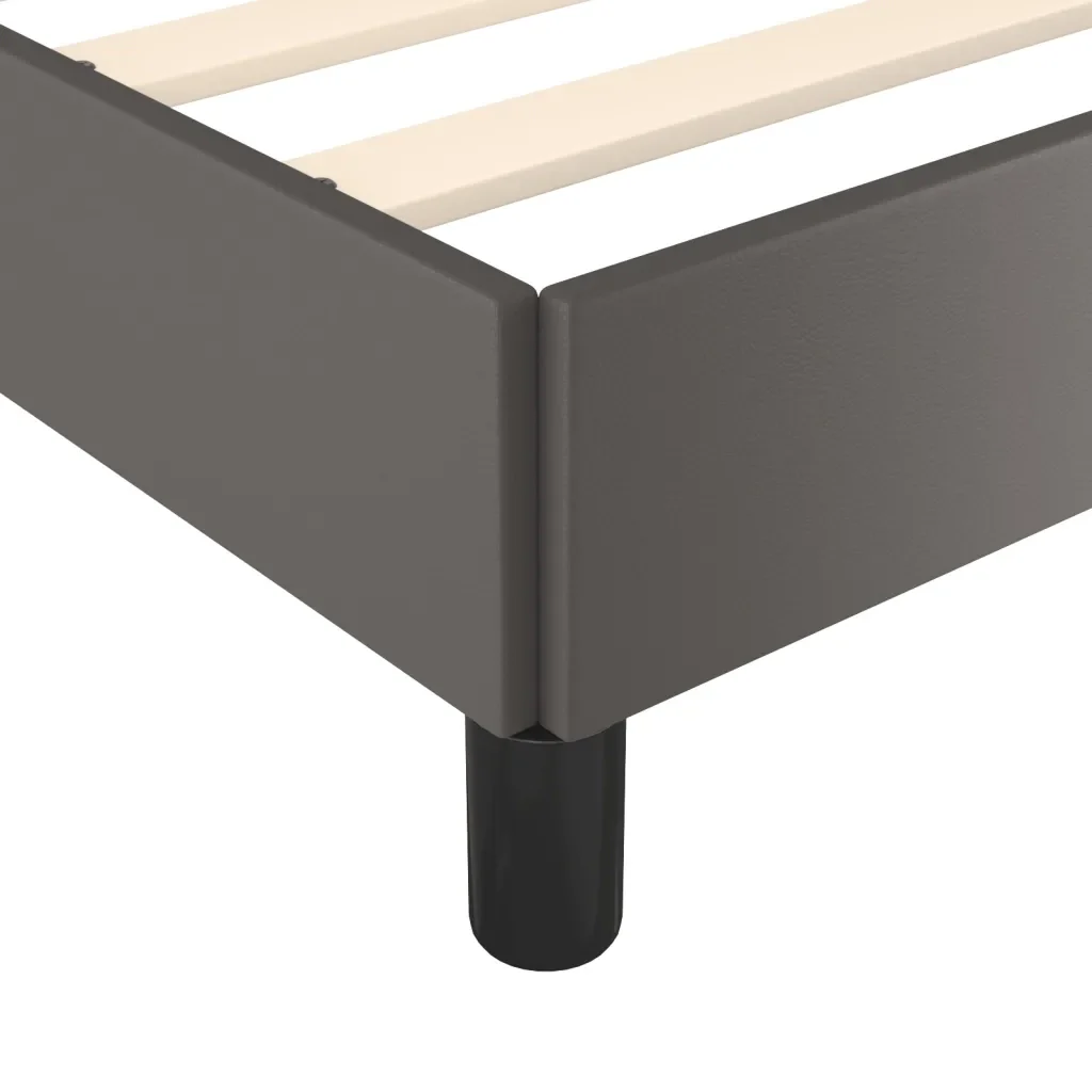 Letto matrimoniale | Letto per adulti | Giroletto con Testiera Crema 120x200 cm in Similpelle - Image 8