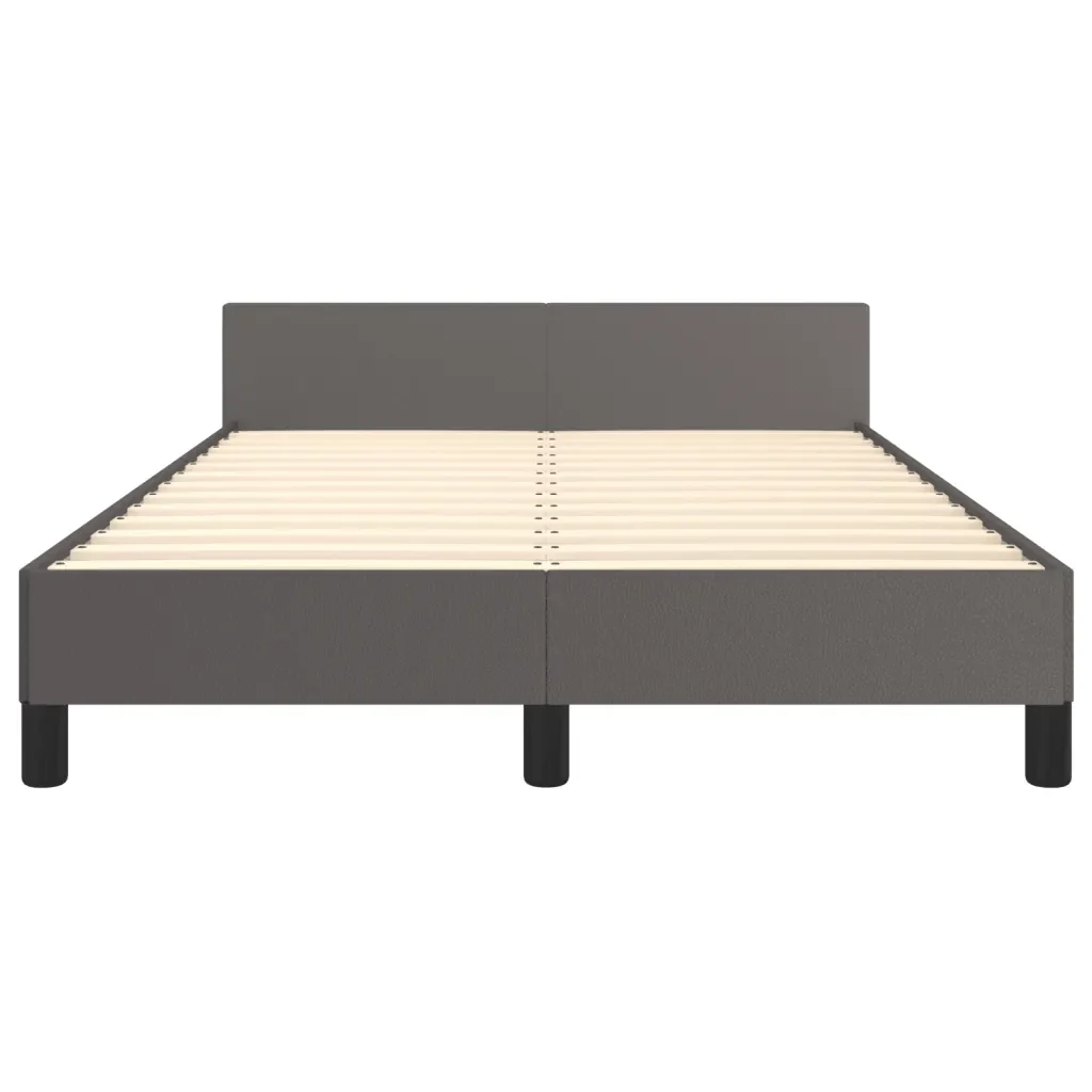 Letto matrimoniale | Letto per adulti | Giroletto con Testiera Crema 120x200 cm in Similpelle - Image 6