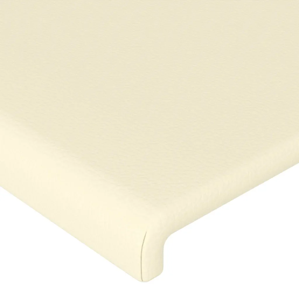 Letto matrimoniale | Letto per adulti | Giroletto con Testiera Crema 140x200 cm in Similpelle - Image 10