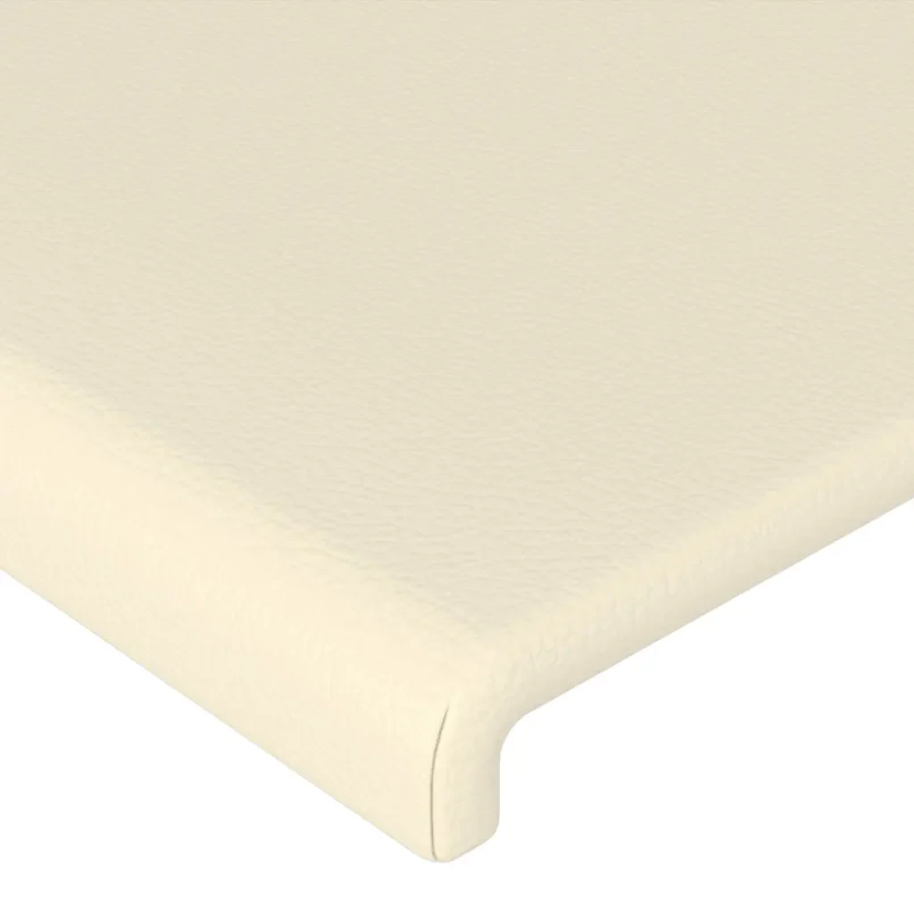 Letto matrimoniale | Letto per adulti | Giroletto con Testiera Crema 180x200 cm in Similpelle - Image 10